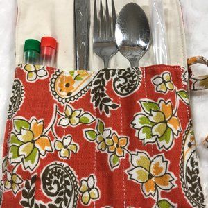 Personal utensil travel kit pouch set Handmade